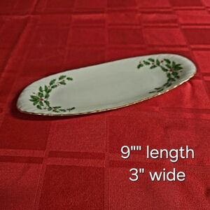 Lenox Holiday Holly & Berry- Relish/Condiment/Candy Dish